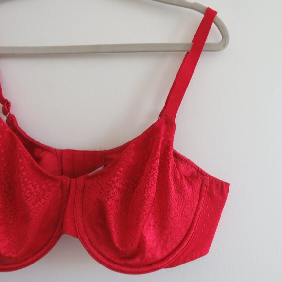 WACOAL Back Appeal Mesh Bra in Barbados Cherry Retro Pinup - Size 38C - Picture 3 of 13